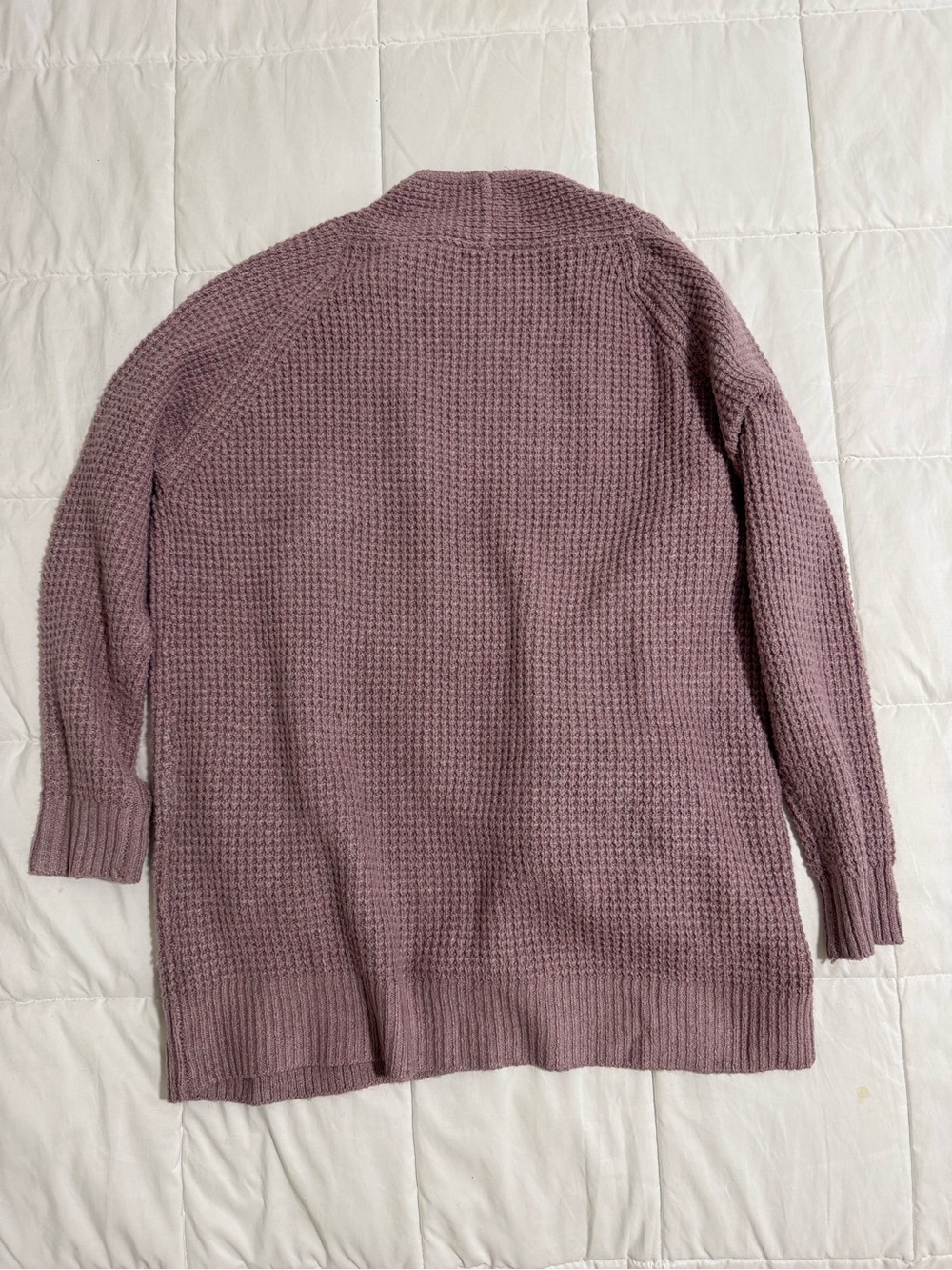 Staccato Light Purple Open-Front Waffle Knit Cardigan - Picture 4 of 5